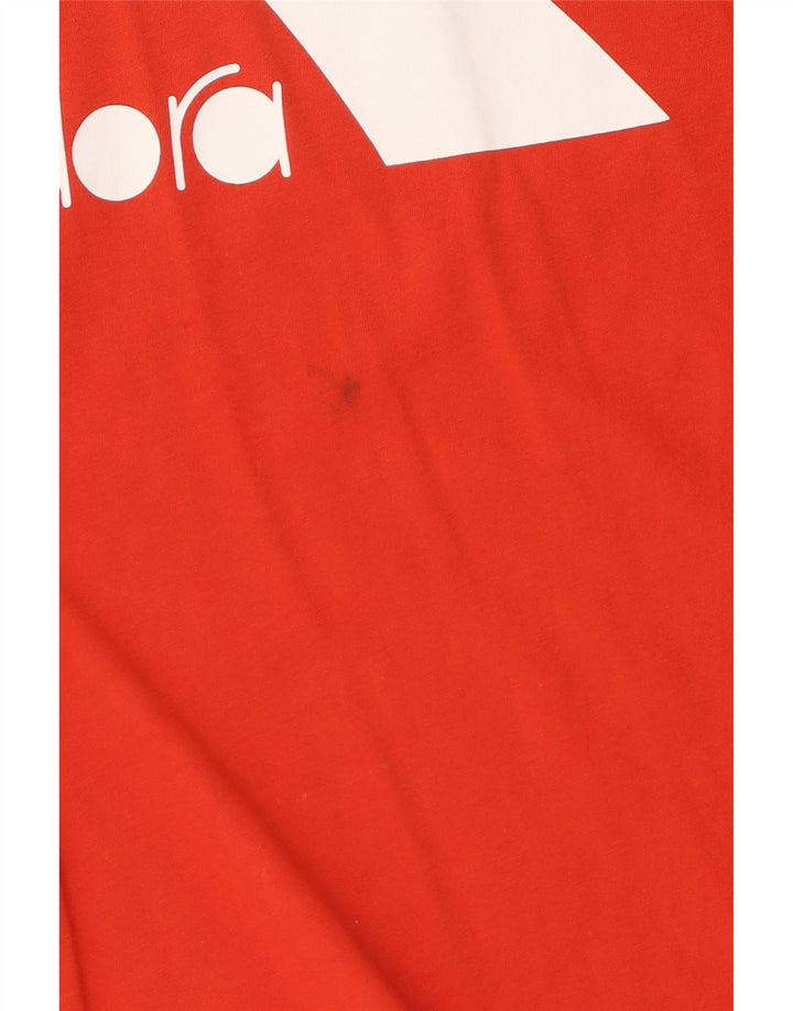 Męski T-shirt z grafiką Diadora, mały, czerwony