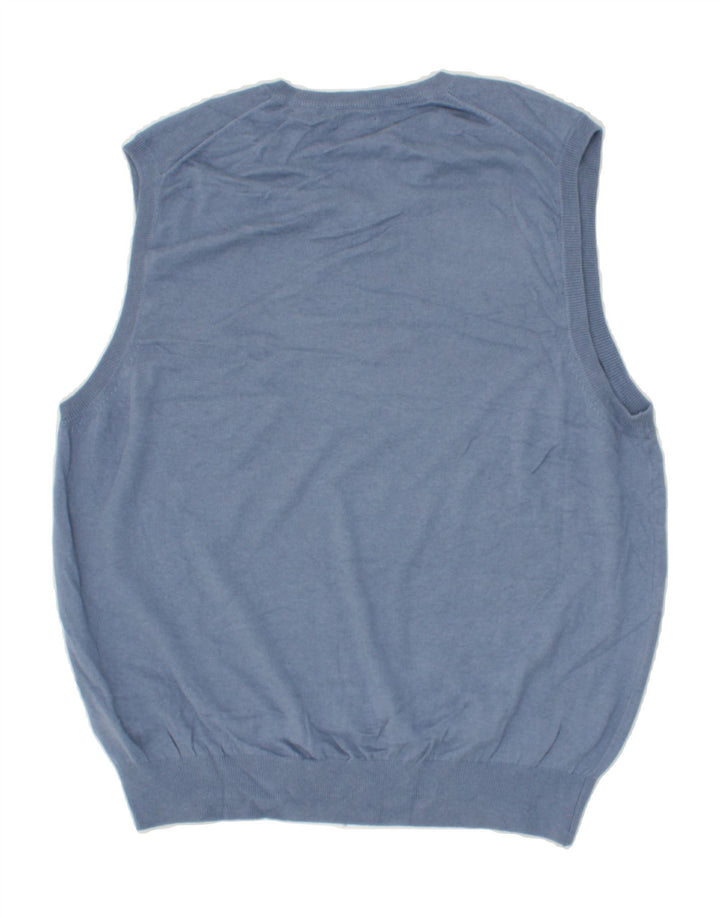IZOD Mens Vest Tank Top XL Blue Cotton Vintage Izod and Second-Hand Izod from Messina Hembry 