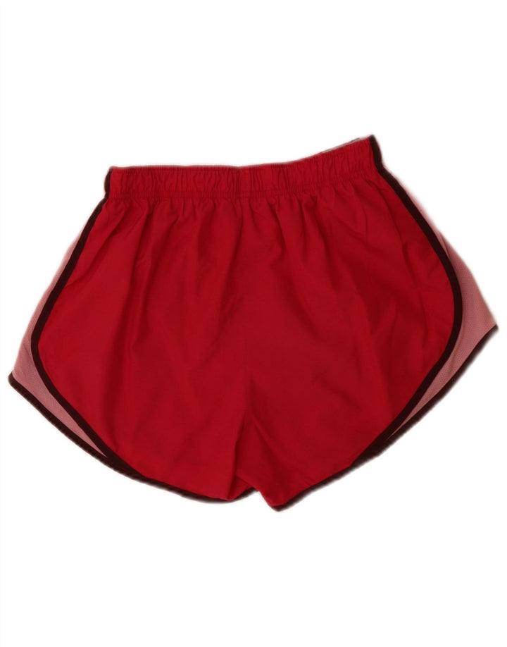 Damskie spodenki sportowe Nike Dri Fit UK 12, poliester w kolorze średniej czerwieni