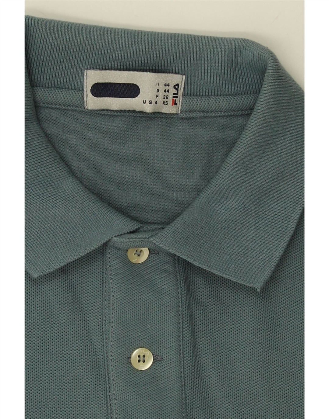 FILA Mens Oversized Polo Shirt XS Blue Cotton Vintage Fila and Second-Hand Fila from Messina Hembry 