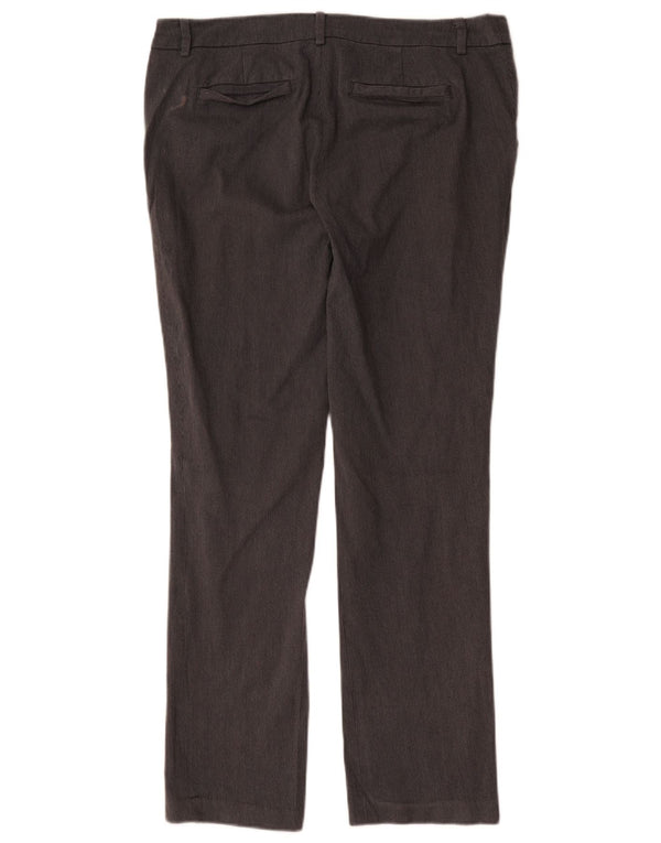Damskie proste spodnie chino White Stuff UK 14 Large W36 L31 Szara bawełna