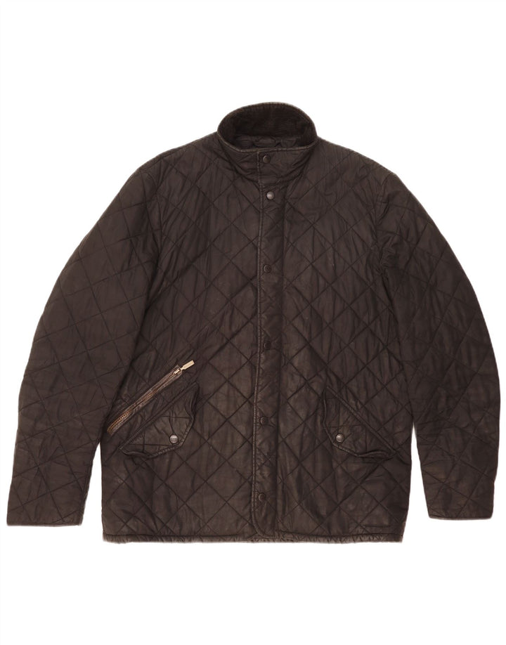 Męska pikowana kurtka Barbour UK 40 duża czarna