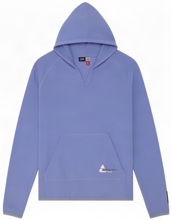 Gas Damski sweter polarowy z kapturem UK 10 Small Niebieski Poliester