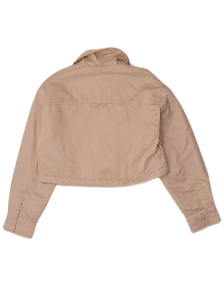 Damska kurtka typu oversize Bolero Zara UK 6 XS w kolorze złamanej bieli, poliester