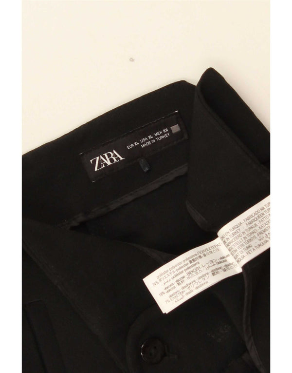 Damskie zwężane spodnie chino z wysokim stanem Zara XL W32 L32 Czarny poliester