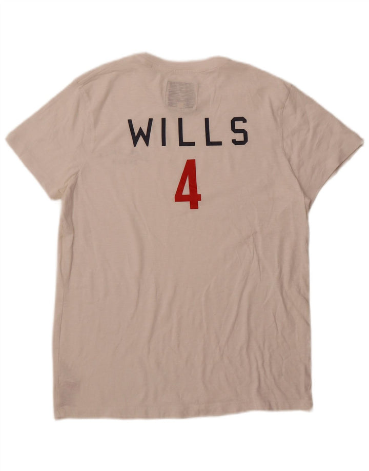 Męski T-shirt z grafiką JACK WILLS, duży, biały, bawełniany