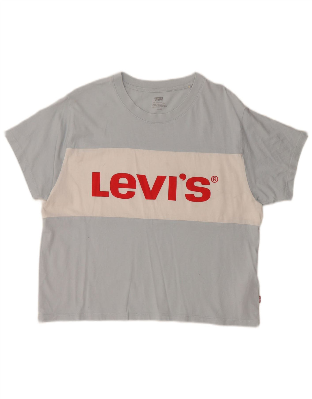 Damska koszulka oversize z grafiką LEVI'S Top UK 10 Small Blue Colourblock
