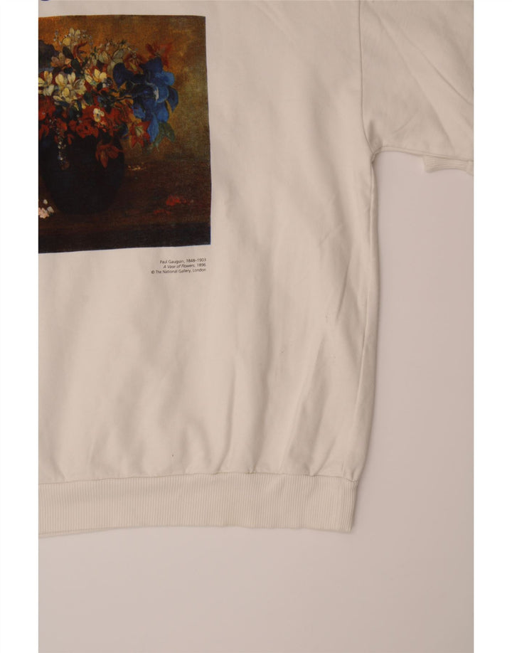 PULL & BEAR Womens Oversized Hoodie Jumper UK 16 Large Off White Vintage Pull & Bear and Second-Hand Pull & Bear from Messina Hembry 