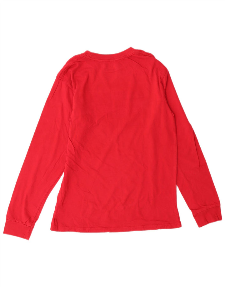 Chłopięcy top z grafiką Vans z długim rękawem, duży, 12-13 lat, czerwony, bawełniany