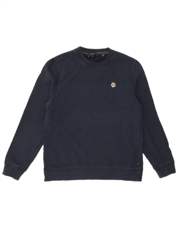 Męski sweter Ted Baker, rozmiar 3, średni granatowy, bawełniany
