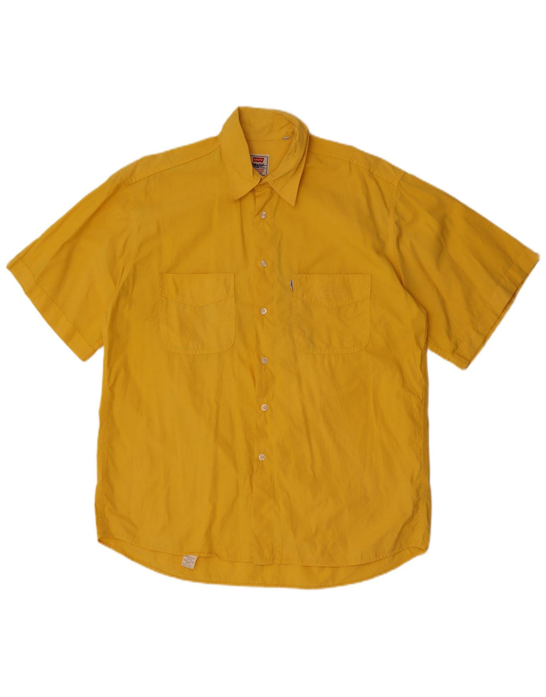 Męska koszula z krótkim rękawem Levi's, duża, żółta, bawełniana