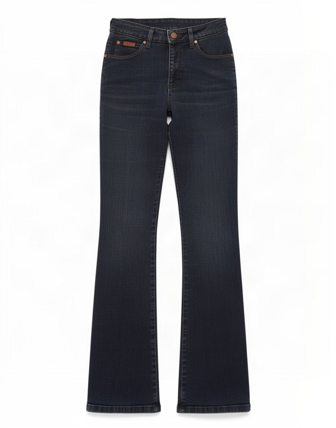 Damskie jeansy Wrangler Regular Bootcut W28 L32 Granatowe, bawełniane