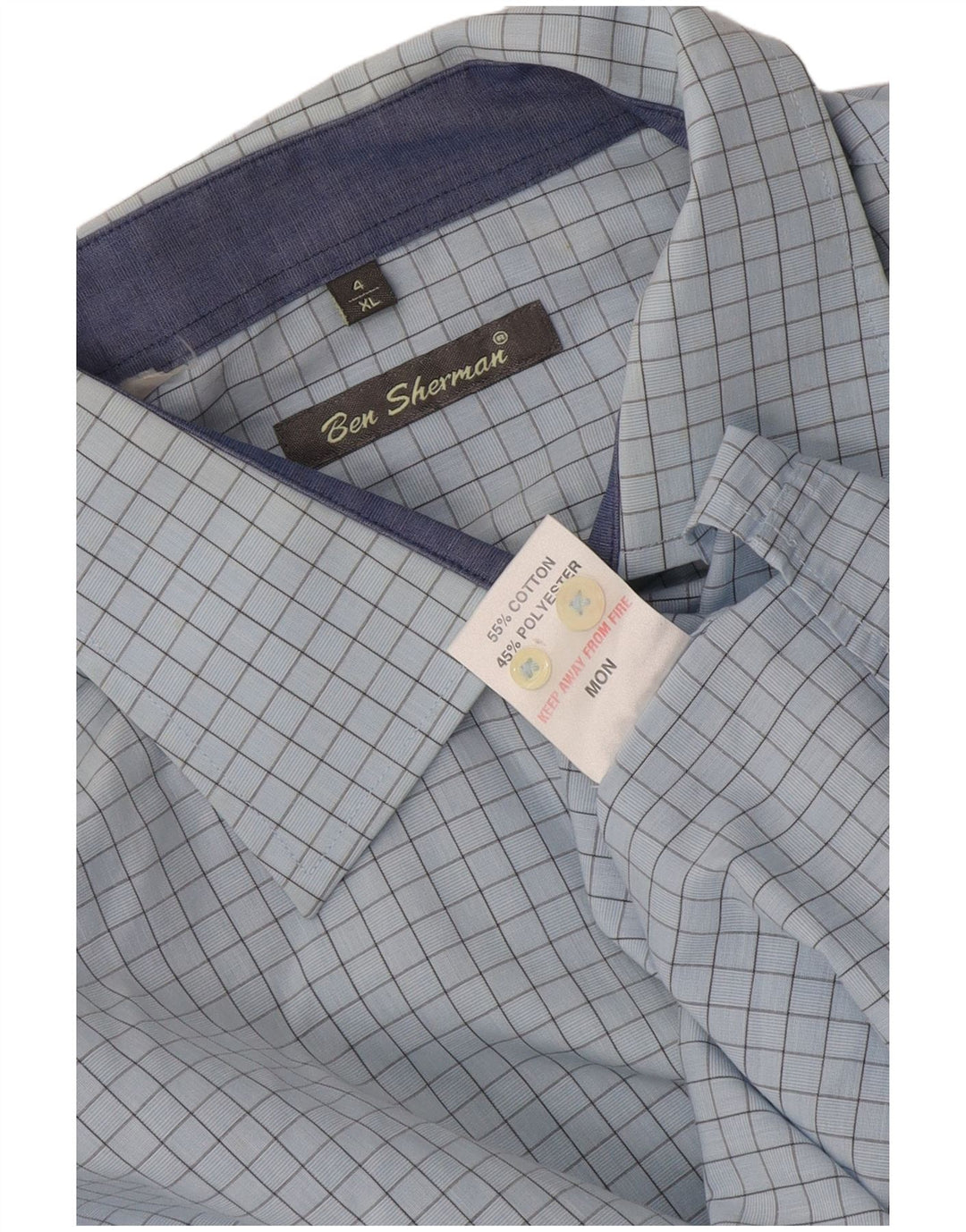 Męska koszula formalna Ben Sherman XL w niebieską kratkę, bawełniana