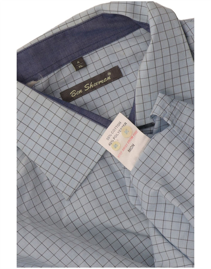 Męska koszula formalna Ben Sherman XL w niebieską kratkę, bawełniana