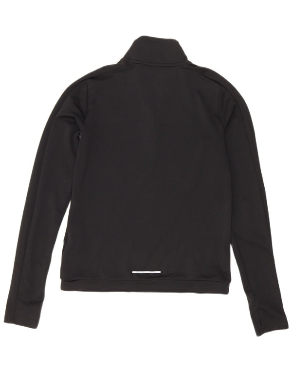 Damska koszulka Nike Dri Fit z luźnym zamkiem i długim rękawem, UK 6 XS, czarny poliester