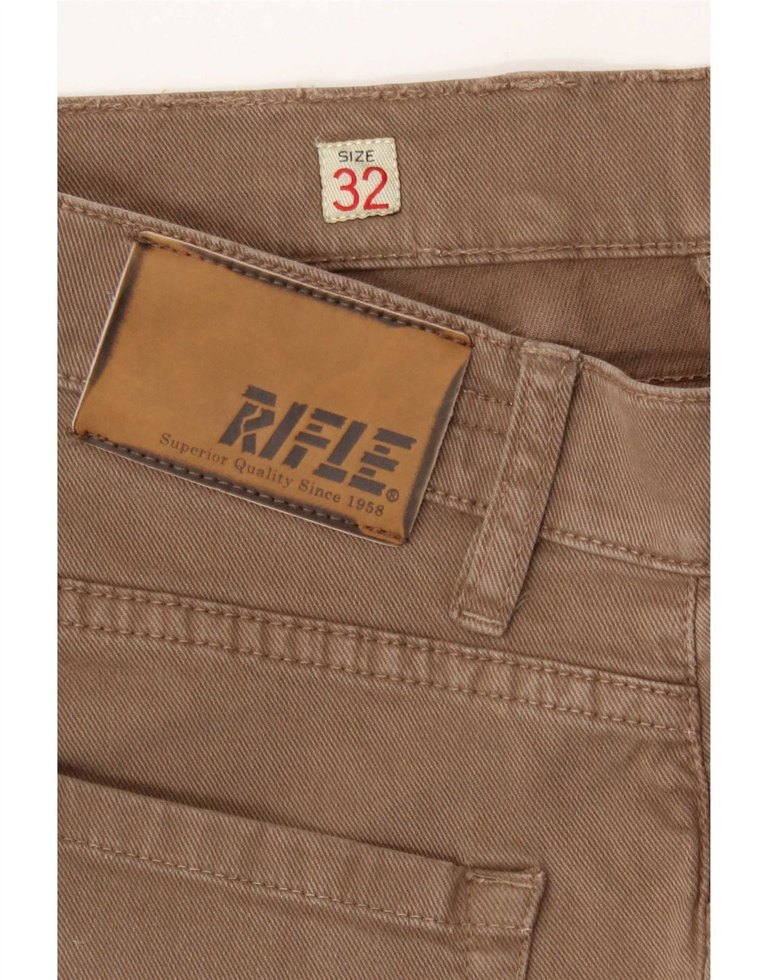 Damskie jeansy Rifle Slim W32 L34 Beżowa bawełna