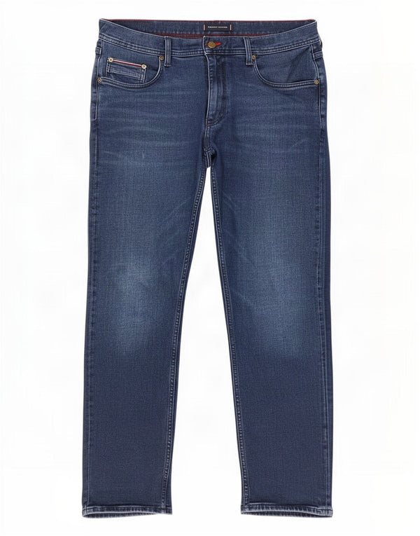 Męskie dżinsy Denton Straight Jeansy Tommy Hilfiger W36 L30 Niebieskie bawełniane