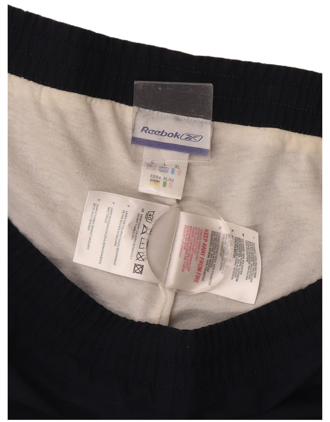 Męskie spodnie dresowe Reebok Joggers, duże, granatowe, poliestrowe