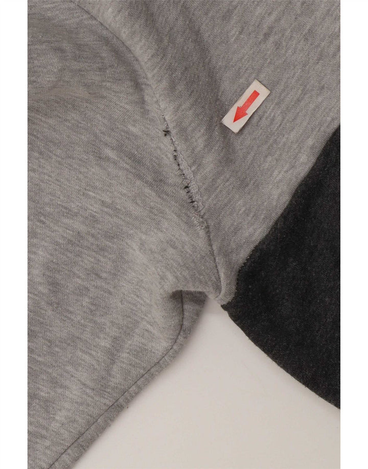 Bluza męska Fila, duża, szara, bawełniana w bloki kolorów