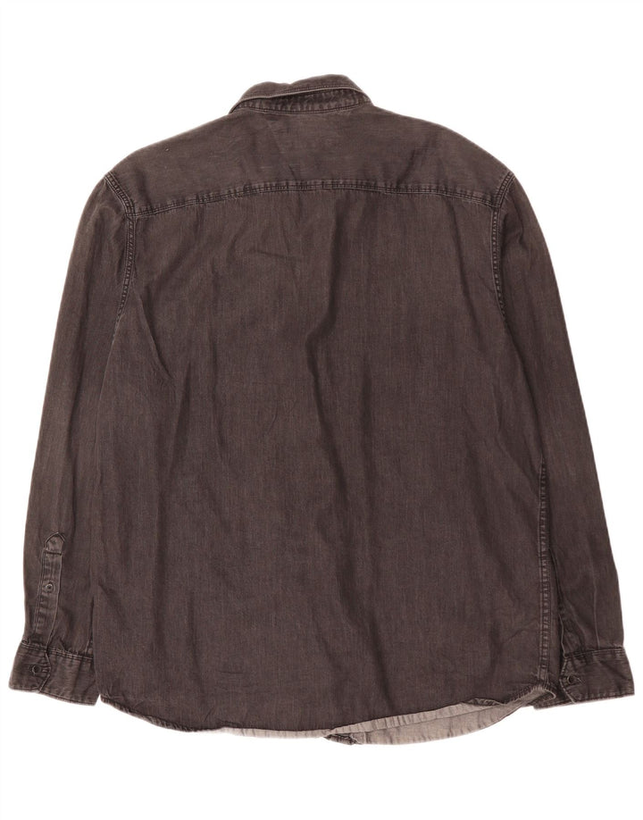 CALVIN KLEIN JEANS Męska koszula dżinsowa, duża, czarna, bawełniana