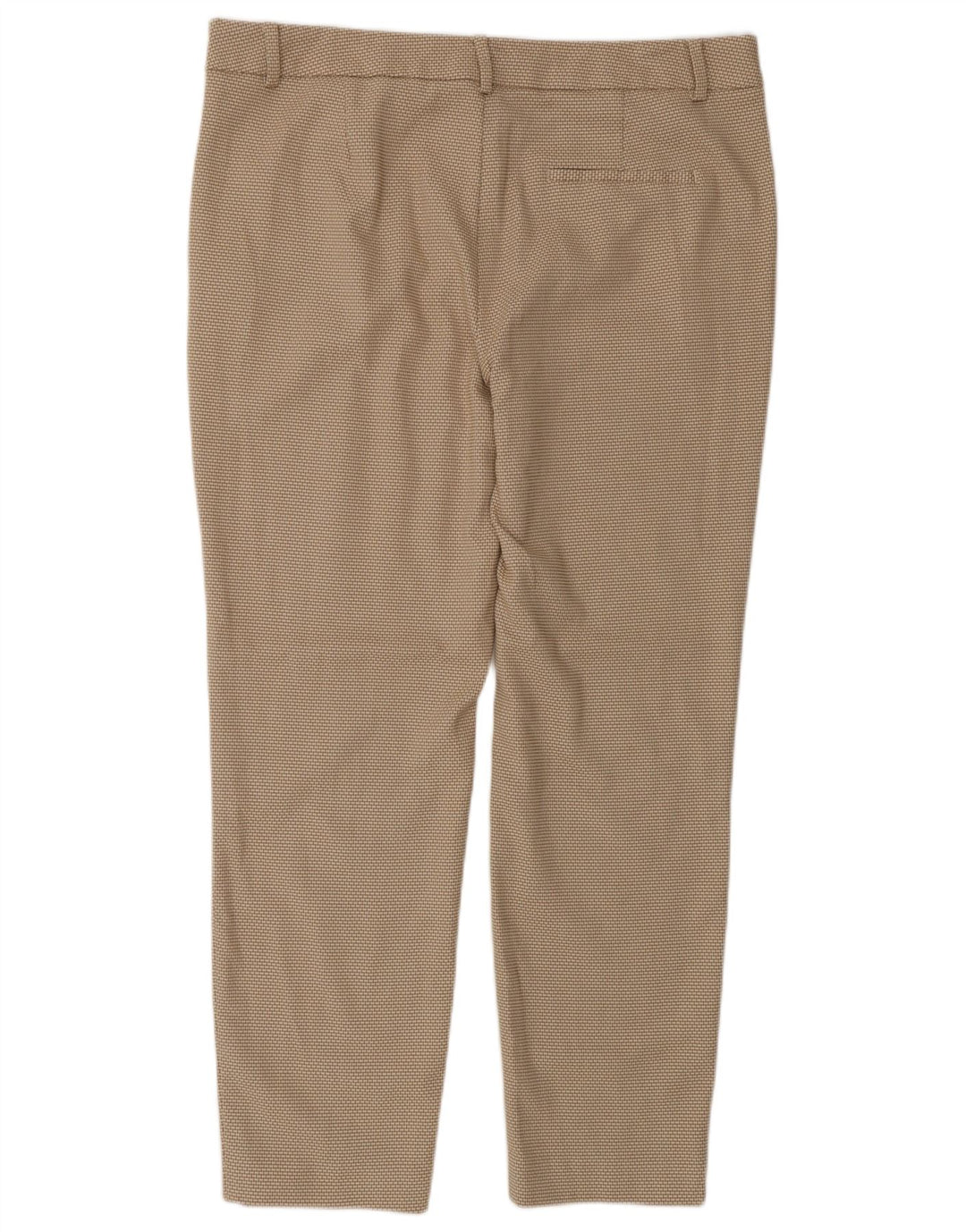 Spodnie damskie Zara Slim Chino EU 42 Large W32 L27 Beżowy poliester w kratę