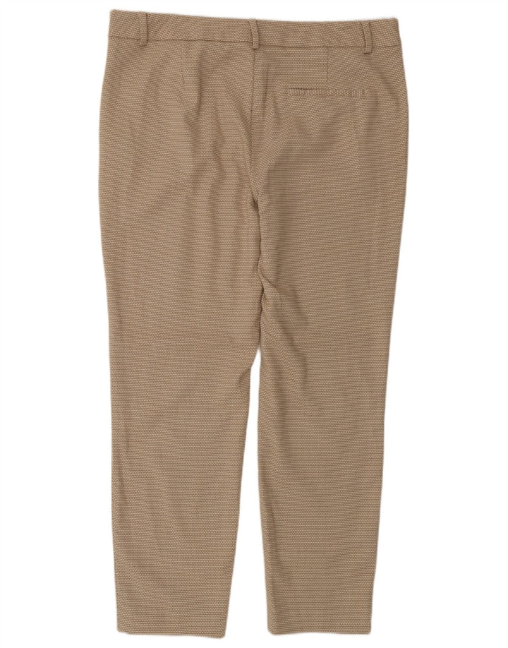 Spodnie damskie Zara Slim Chino EU 42 Large W32 L27 Beżowy poliester w kratę