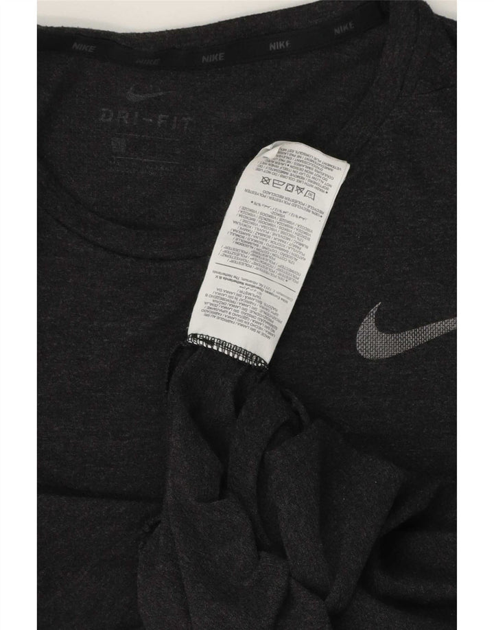 Męski T-shirt Nike Dri Fit Top, średni szary poliester