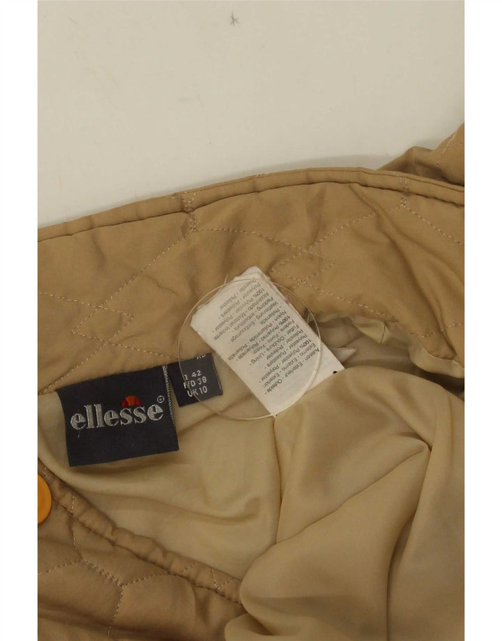 Damska pikowana kurtka oversize Ellesse UK 10 Small Beżowy poliester