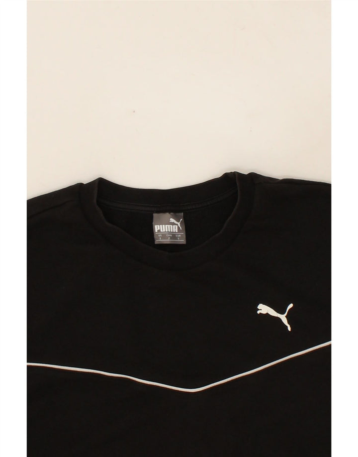 PUMA Mens Sweatshirt Jumper Small Black Cotton Vintage Puma and Second-Hand Puma from Messina Hembry 