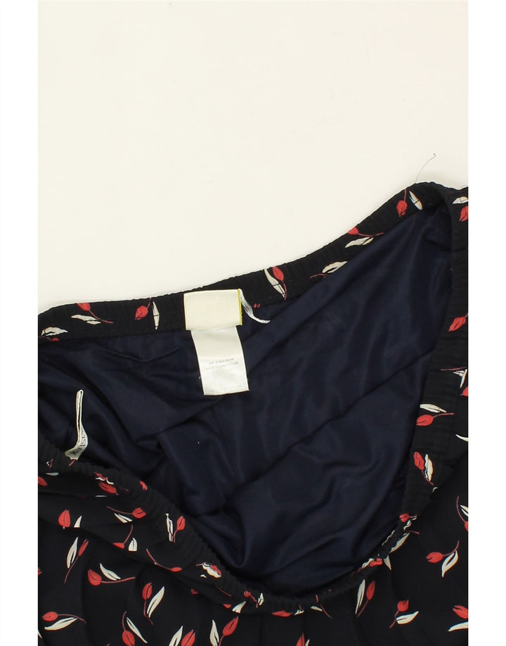 VINTAGE Womens A-Line Skirt UK 16 Large W36 Black Polyester Vintage Vintage and Second-Hand Vintage from Messina Hembry 