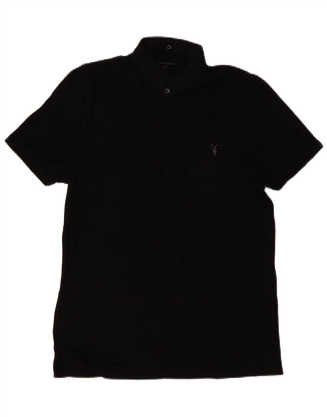 Męska koszulka polo ALL SAINTS, średnia czarna, bawełniana