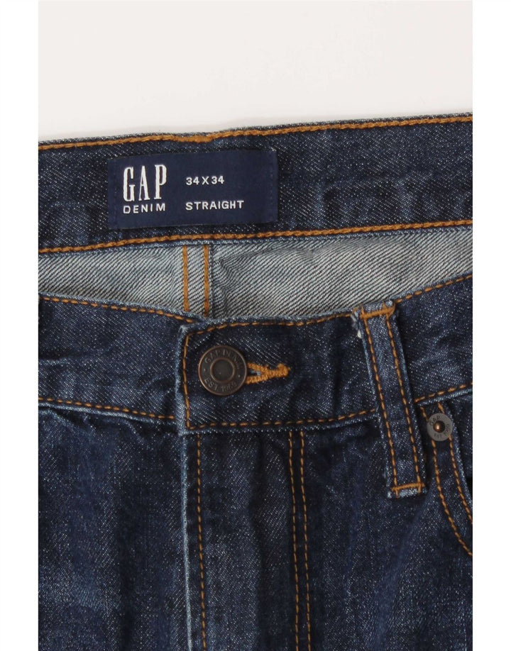 Męskie proste jeansy Gap W34 L31 Granatowe, bawełniane