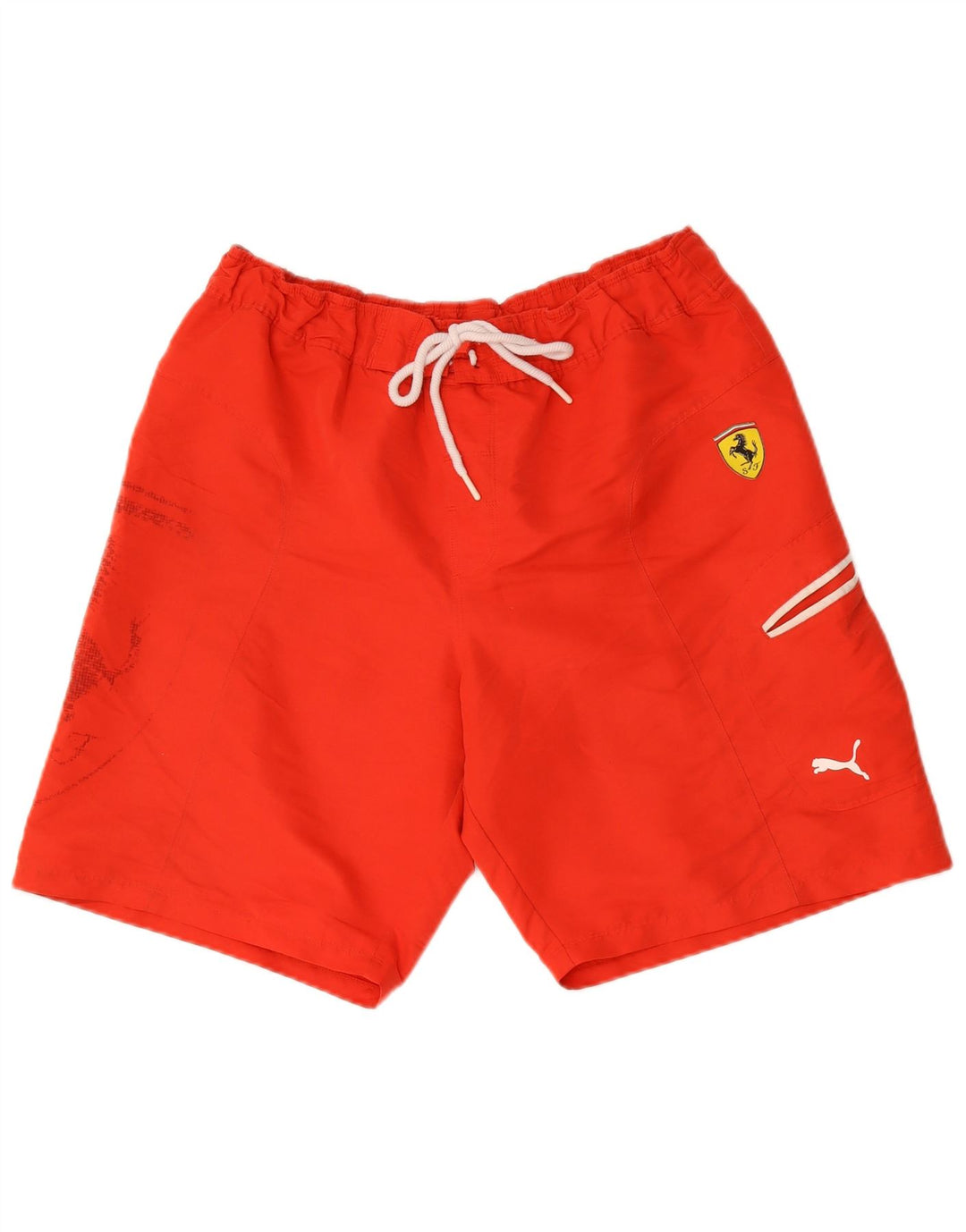Męskie spodenki kąpielowe Puma Ferrari Graphic, średni czerwony poliester