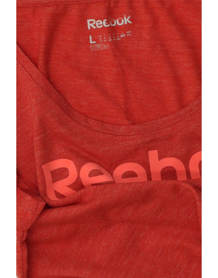 Damska koszulka z grafiką Reebok Top UK 14, duża czerwona