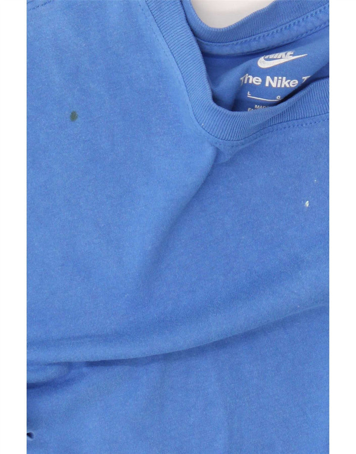 T-shirt męski Nike, duży, niebieski, bawełniany