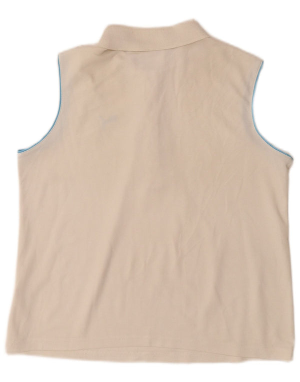 Damska koszulka polo bez rękawów PUMA UK 14, średnia w kolorze złamanej bieli