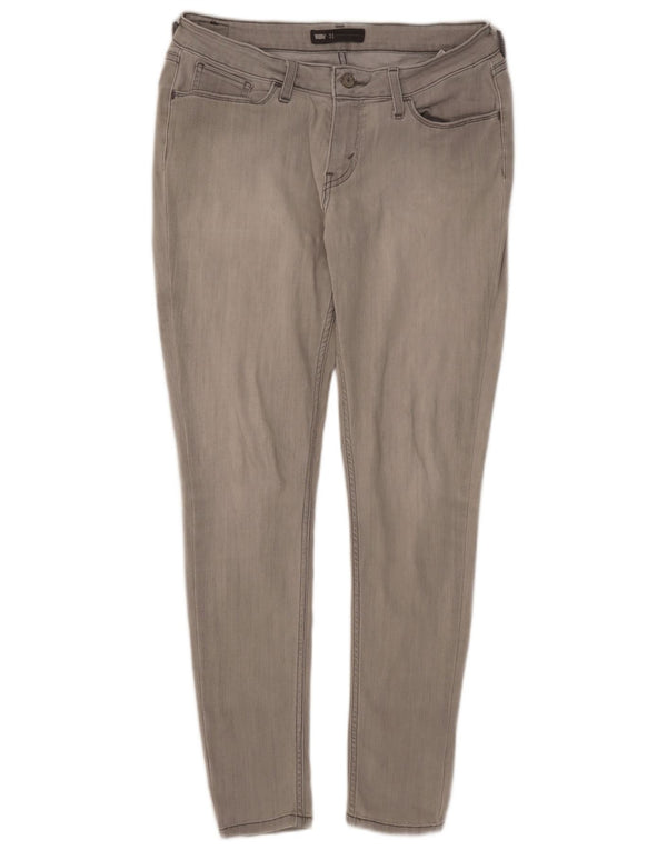 Damskie jeansy skinny z niską talią Levi's W31 L30 Szara bawełna