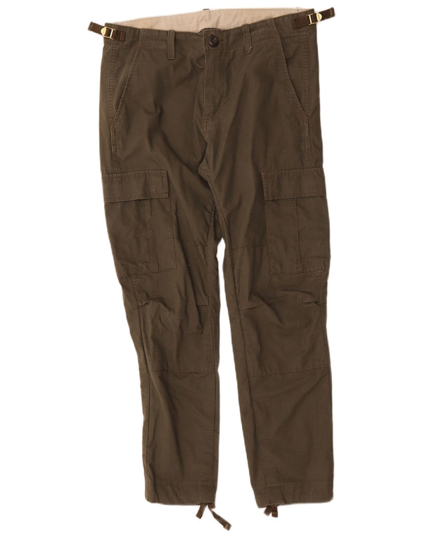 Damskie spodnie cargo Carhartt W29 L26, bawełna khaki