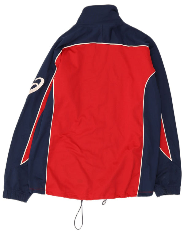 Męska kurtka dresowa ASICS, poliester w kolorze średniej czerwieni