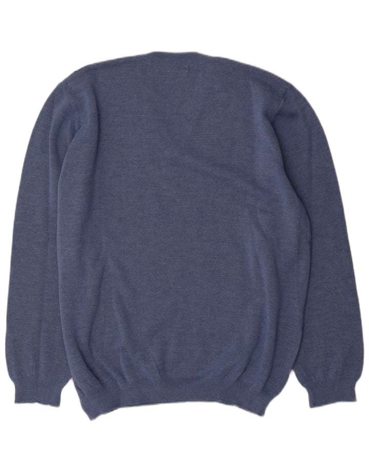 Maglieria Męski sweter z dekoltem w kształcie litery V IT 54 XL Niebieski Argyle/Diamentowa wełna