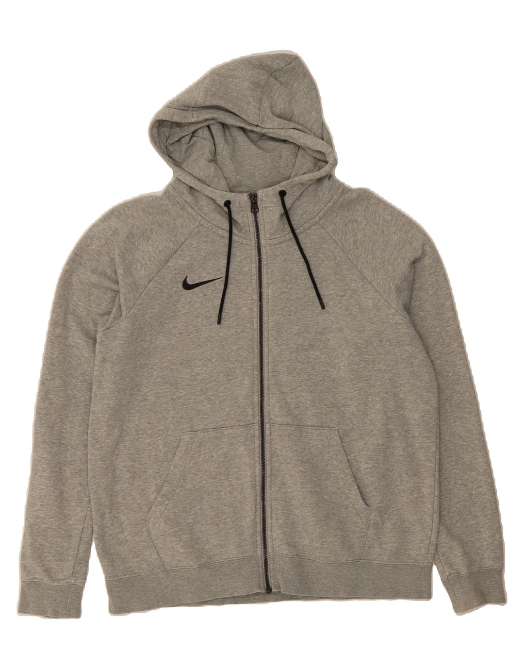 NIKE Mens Zip Hoodie Sweater Medium Grey Cotton Vintage Nike and Second-Hand Nike from Messina Hembry 