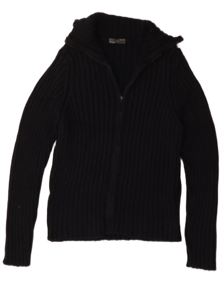 Zara Męski sweter rozpinany, duży, granatowy, bawełniany