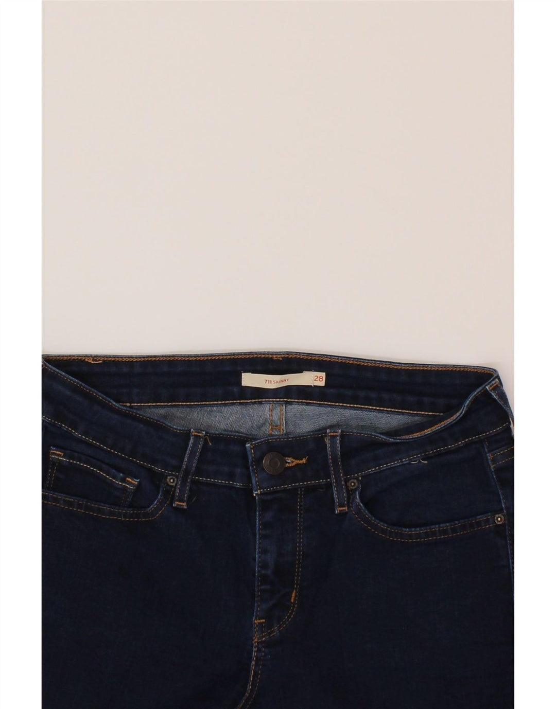 LEVI'S Womens 711 Skinny Jeans W28 L29 Blue Vintage Levi's and Second-Hand Levi's from Messina Hembry 