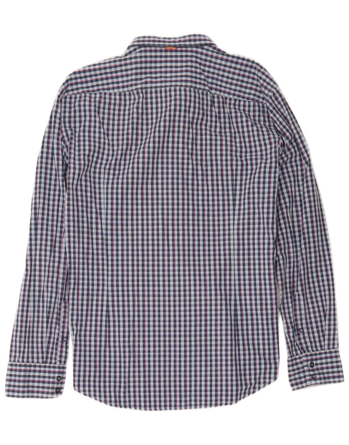 Koszula męska Hugo Boss XL w niebieską kratkę, bawełniana