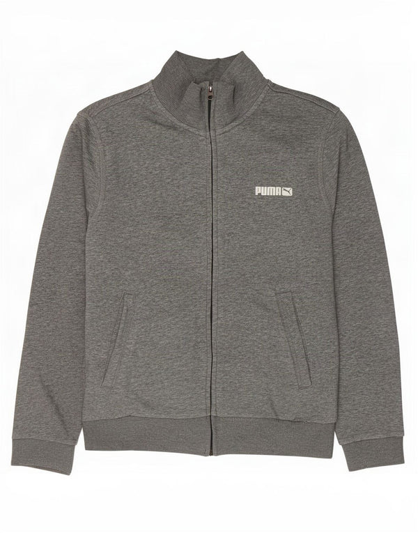 Męska bluza dresowa Puma, mała, szara, bawełniana w plamki