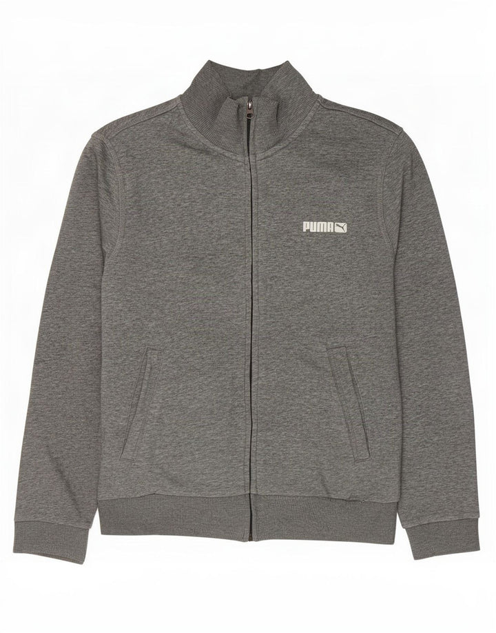 Męska bluza dresowa Puma, mała, szara, bawełniana w plamki