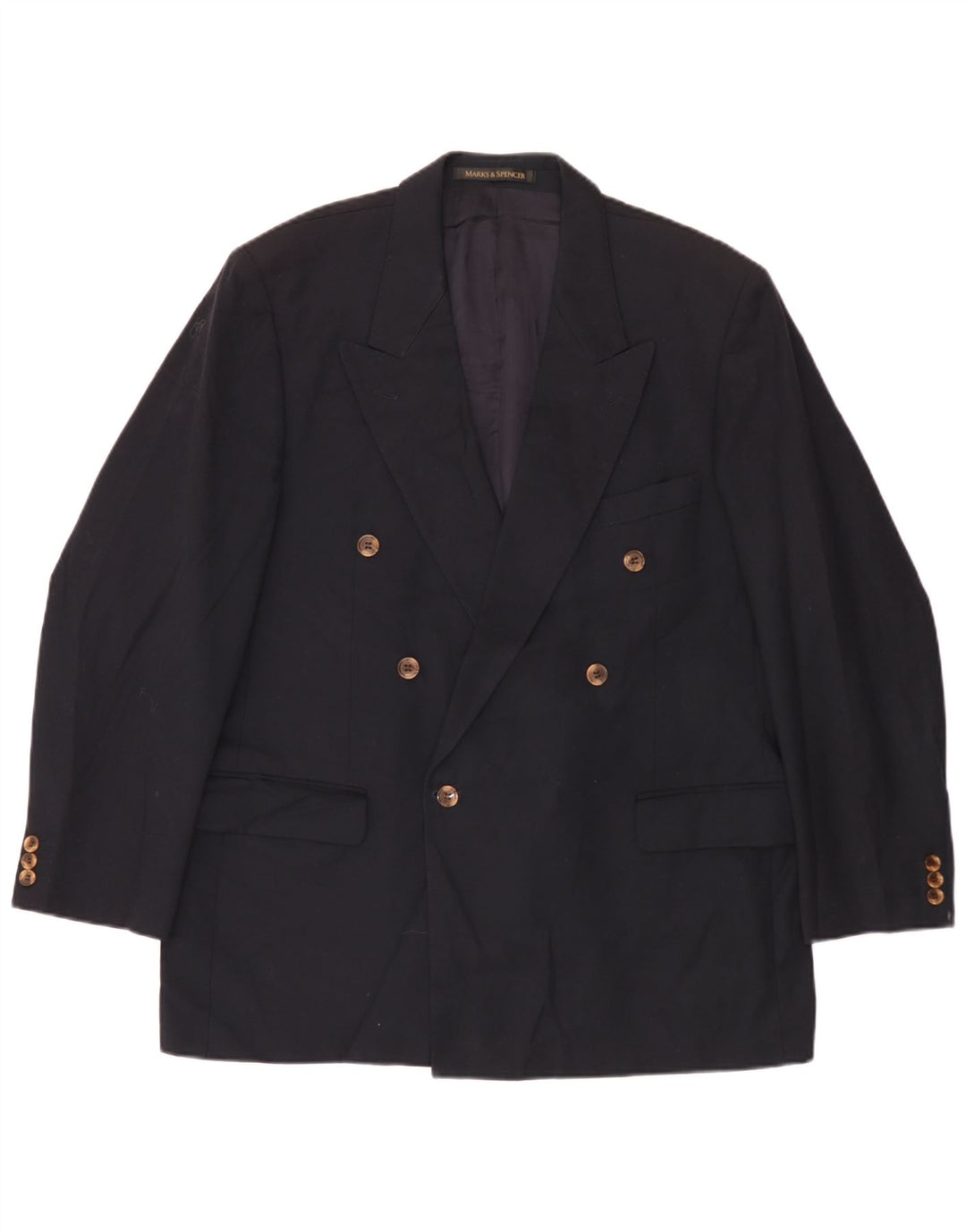 Marks & Spencer Męska marynarka dwurzędowa UK 44 XL granatowa