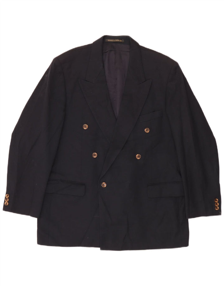 Marks & Spencer Męska marynarka dwurzędowa UK 44 XL granatowa