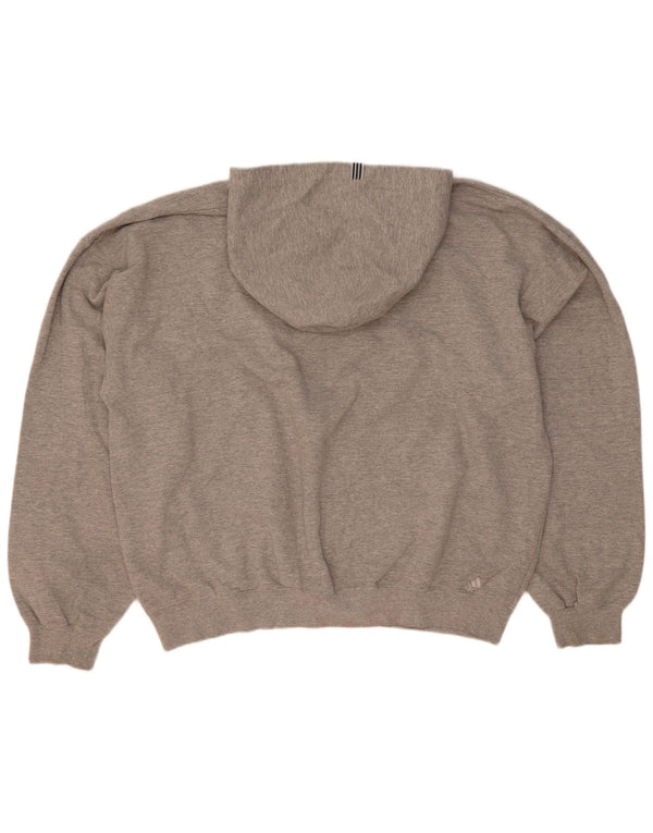 Adidas Męska bluza z kapturem z grafiką XL, szara, nakrapiana bawełna
