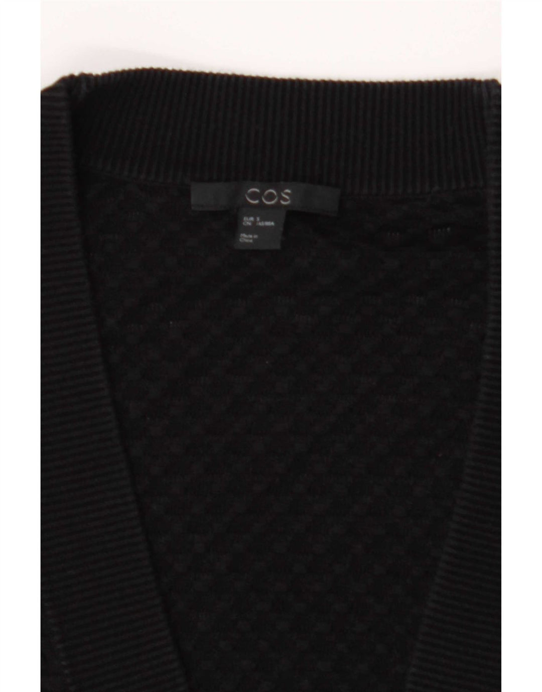 Cos Damski sweter rozpinany o przedłużonym fasonie UK 10, mały, czarny
